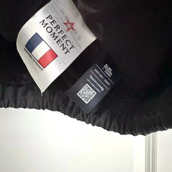 NEW PERFECT MOMENT Gray/Mint Hooded Down Ski Puffer Jacket Size M - Picture 11 of 11